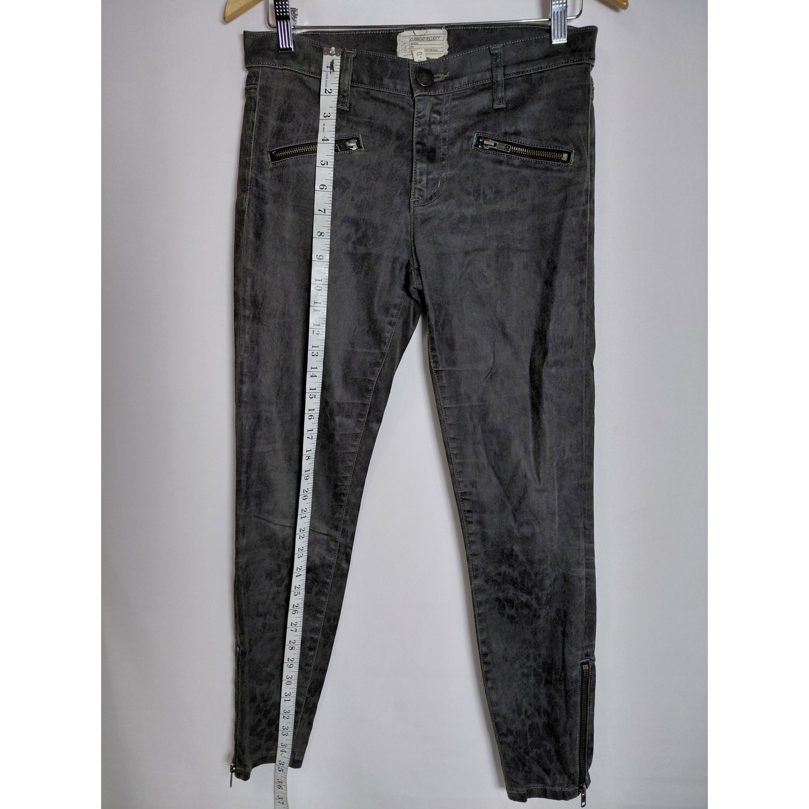 Current/Elliott Grey Skinny Jeans Mid (10-12 in) Slim Denim Women