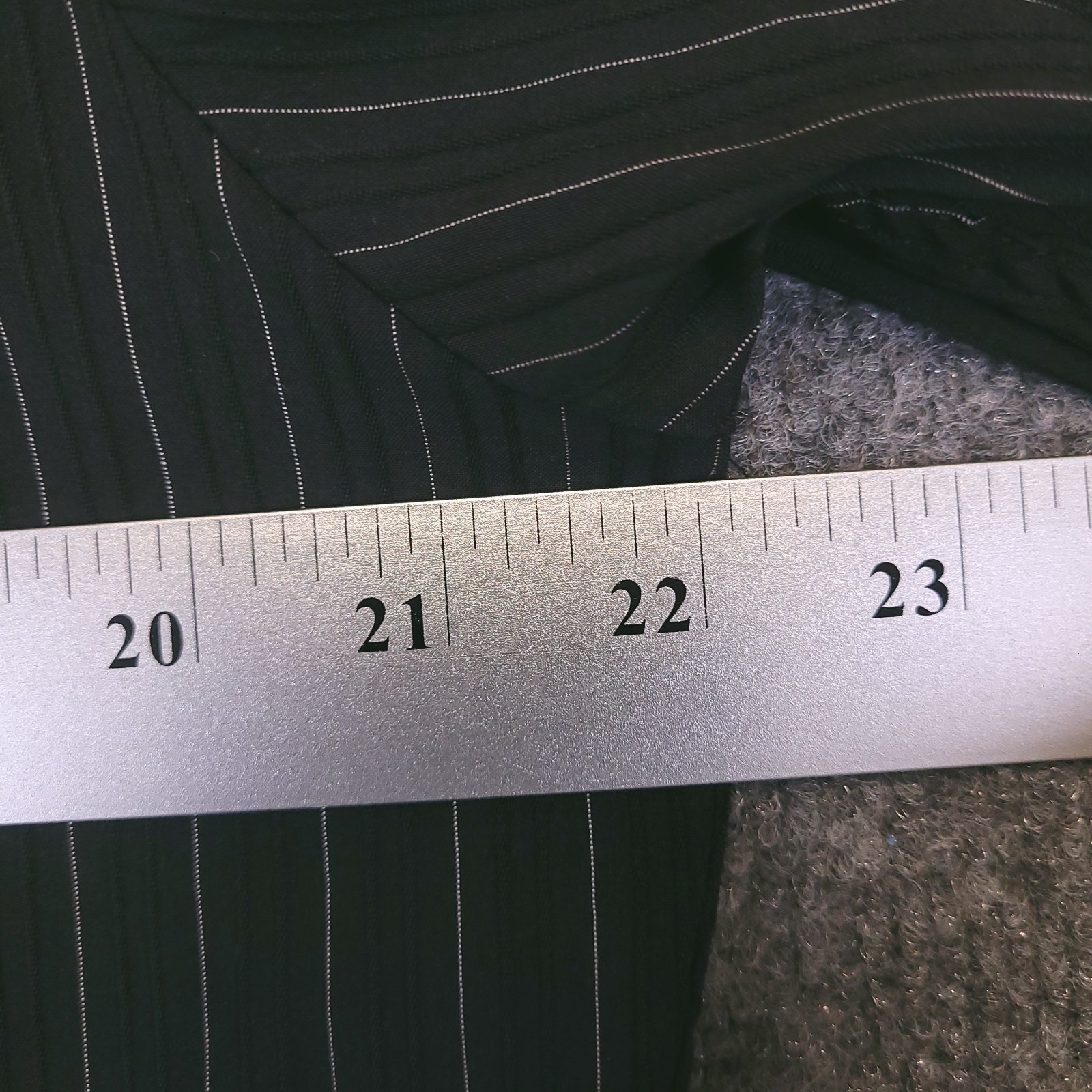 7D 7 Damonds Button Up Mens L Black White Stripe Stretch Tonal Raised Ribbing