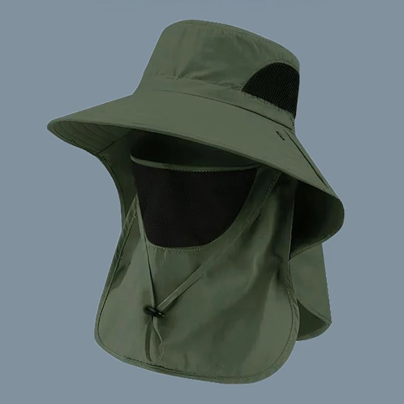 Wide Brim Sun Hat UV Protection Bucket Cap For Hiking Camping Fishing Safari Men