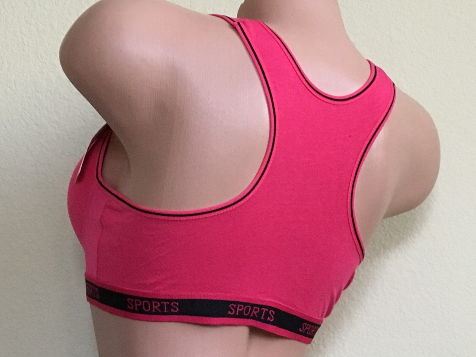 3- 6 Women’s Sports Bras Yoga Racer Back Molded Cup Bra 6648 High impact workout