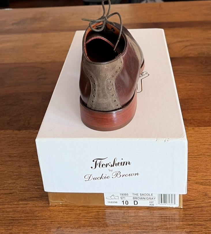 Florsheim by Duckie Brown – Brown/Grey Saddle Shoes Size: Size 10 D *NEW IN BOX*