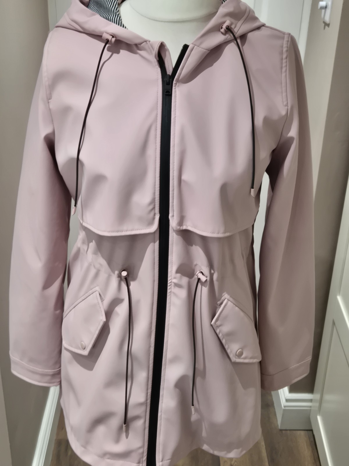 Only Onlrace Raincoat woman Pink UkS Hooded Fully Lined spring Casual Wear