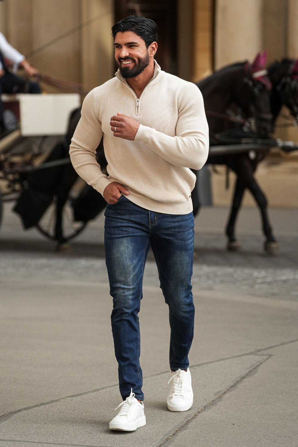 Mens Slim Fit Jeans Stretch Denim Pants Slim Skinny Casual Designer Jeans