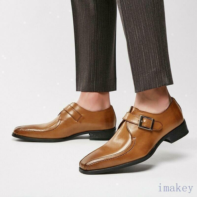 Mens Pointed Toe Leather Oxfords Business Low Top Club Casual Evening Shoes Size
