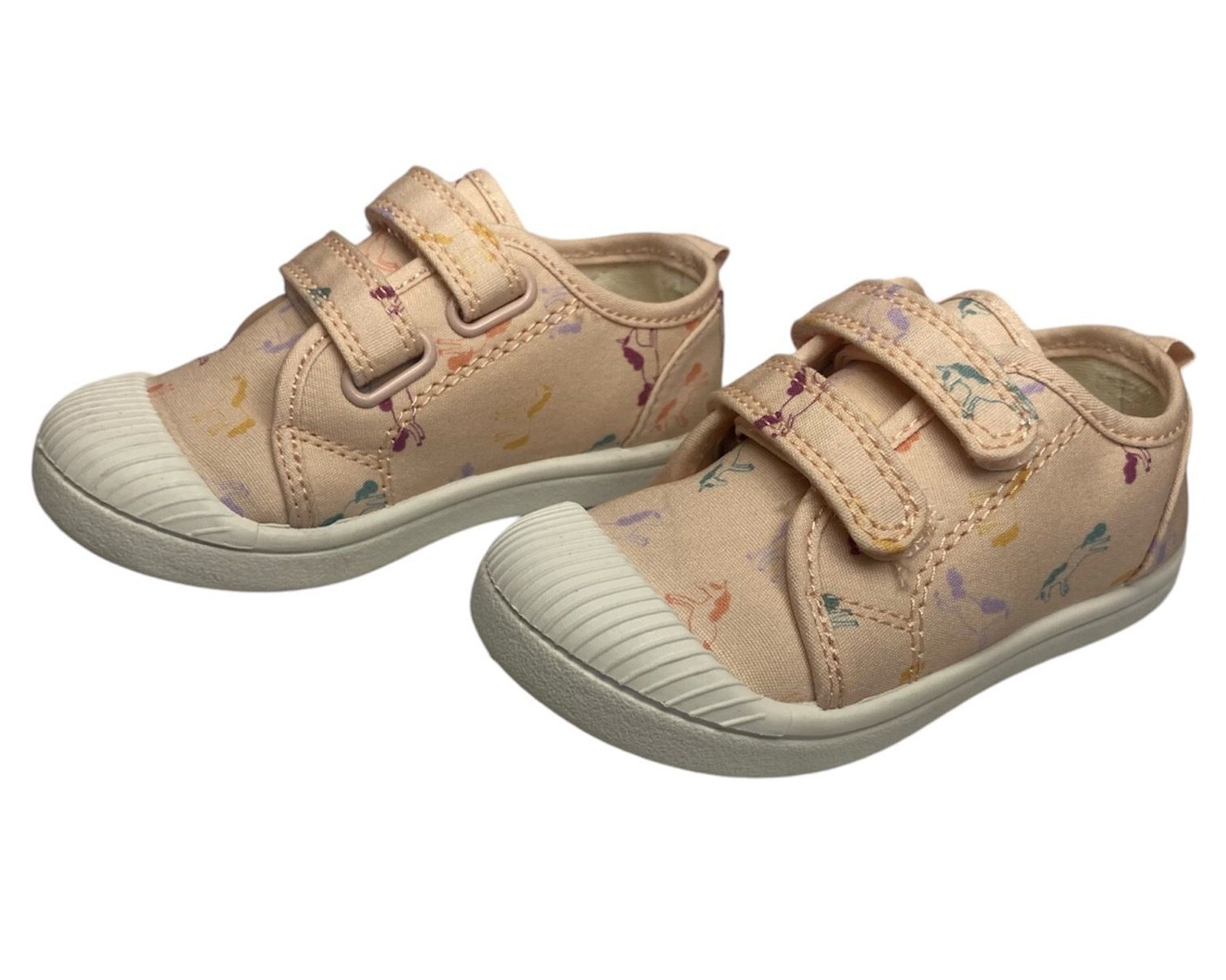 Cat & Jack Toddler Pink Multi Unicorn Print Sneakers | Flat Parker Style