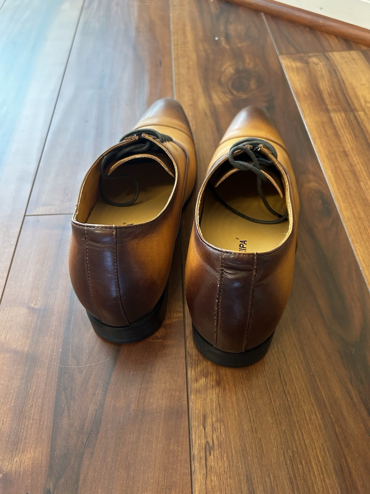 ChamARIPA Men’s Oxford Dress Shoes Size 40 EU Brown Leather Worn Once
