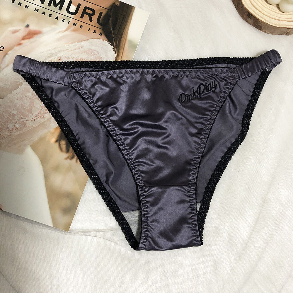 5 Pcs Lot Womens Sexy Silky Satin Panties Briefs String Bikinis Lingeries Undies
