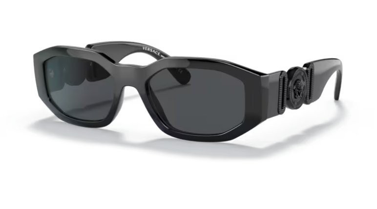 VERSACE VE4361 536087 53mm Black Dark Grey Men’s Sunglasses