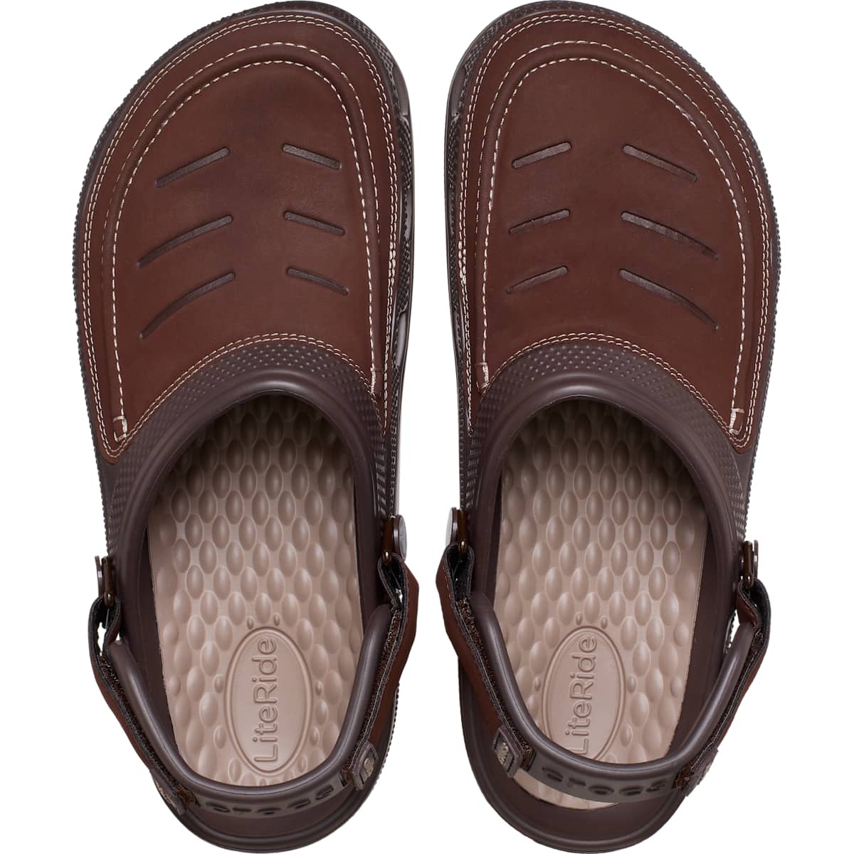 Crocs Men’s Yukon Vista LR Clogs – LiteRide Foam, Adjustable Strap, Faux Leather