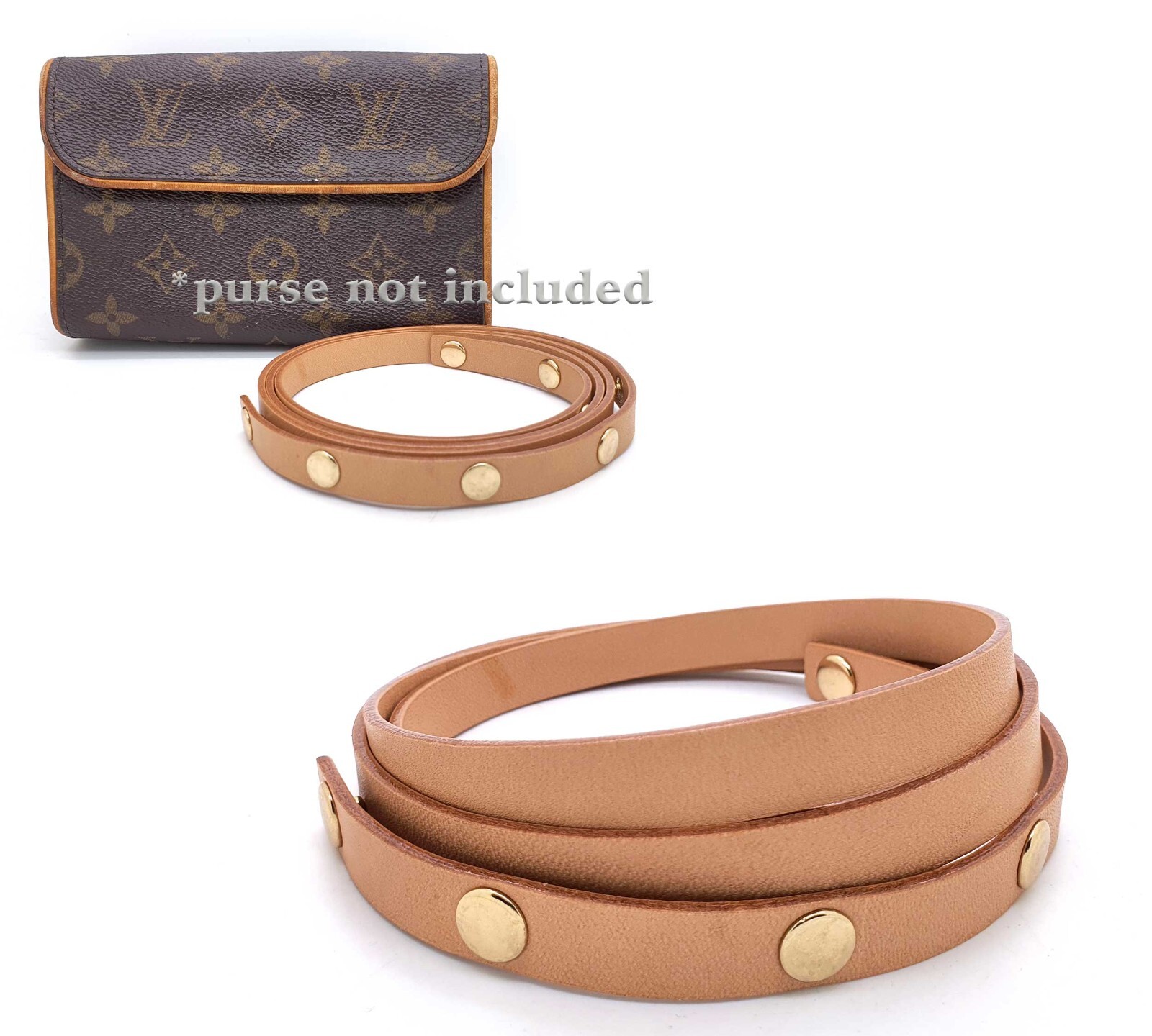 Dressupyourpurse Vachetta Replacement Belt Button Strap For Florentine Pouch bag