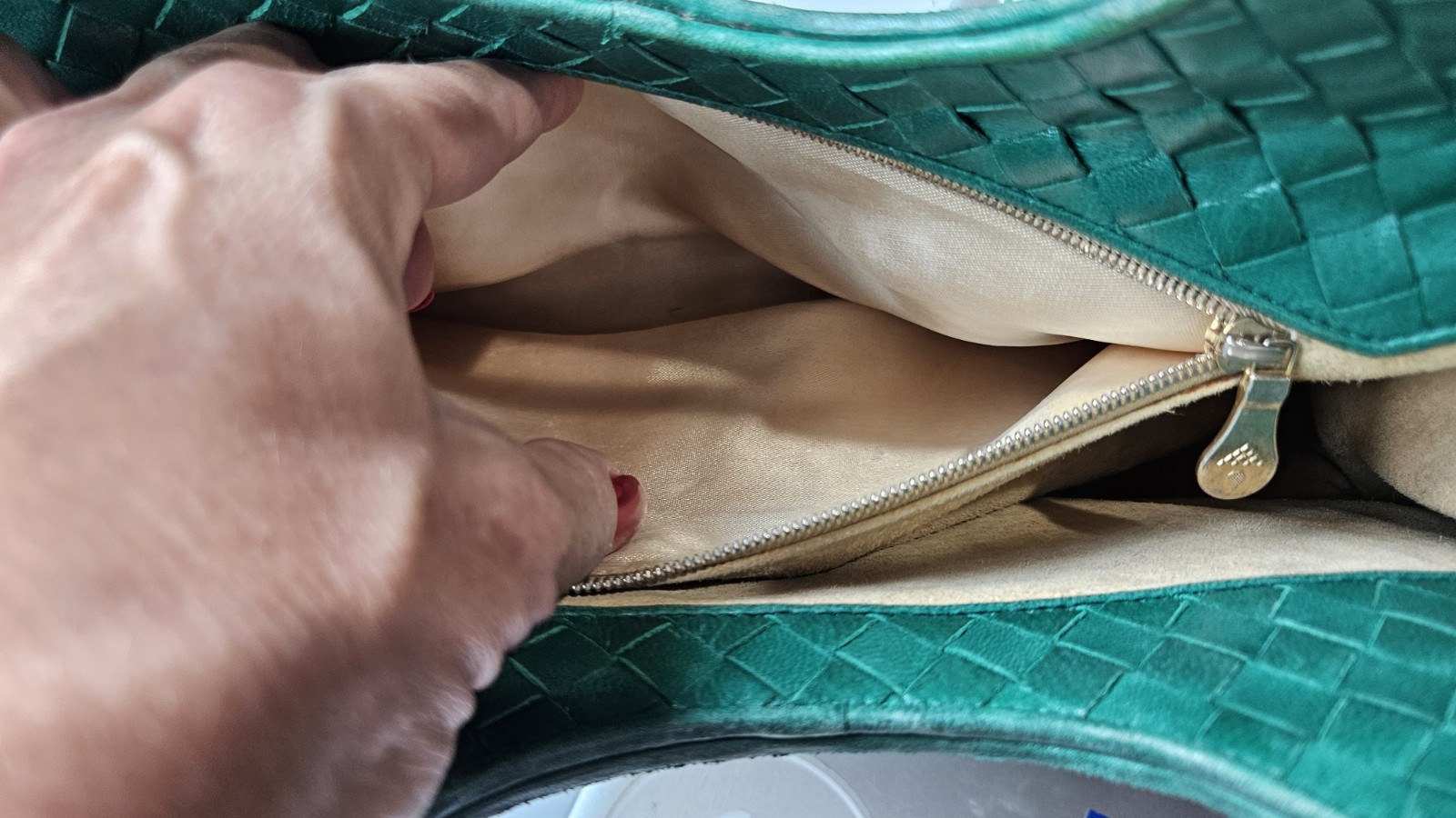 Vintage 90s Bottega Veneta Green Intrecciato Nappa Frame Bag