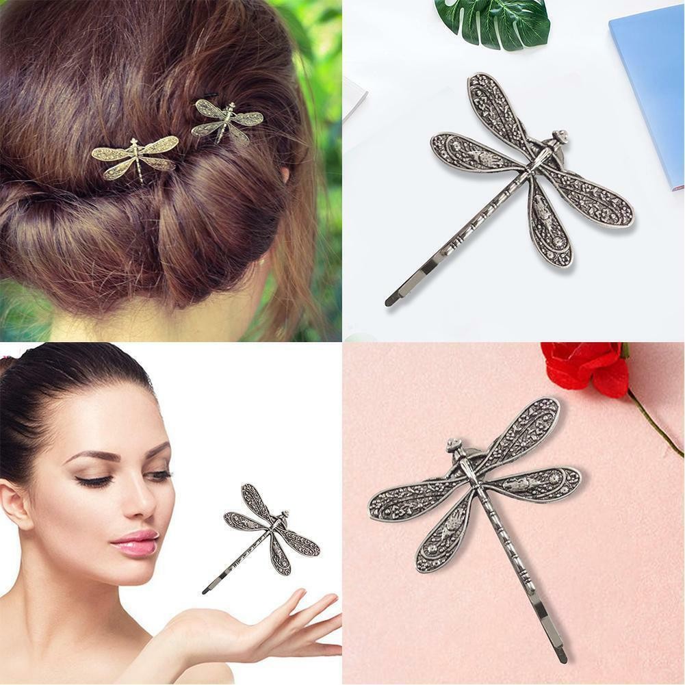 Dragonfly Shape Women Metal Hair Clips Barrette Slide Grips Hair Clip Hairpin