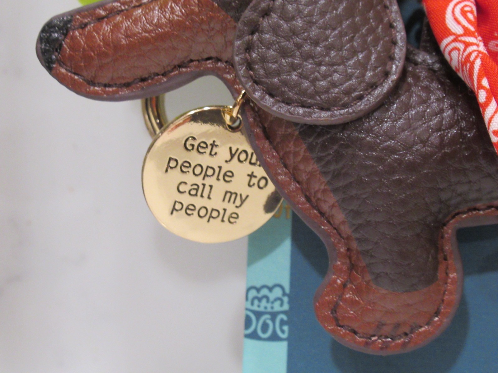 Piper K Dachshund Dog Tennis Ball Bandana Bling Bone Bag Charm Keychain
