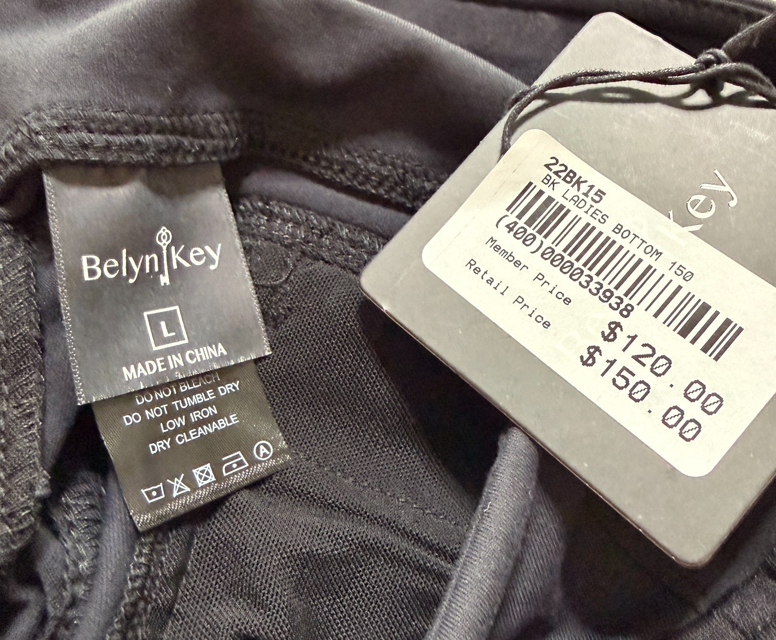 NWT WOMEN’S BELYN KEY GOLF PANTS – SIZE: LARGE – BLACK (A4.8)