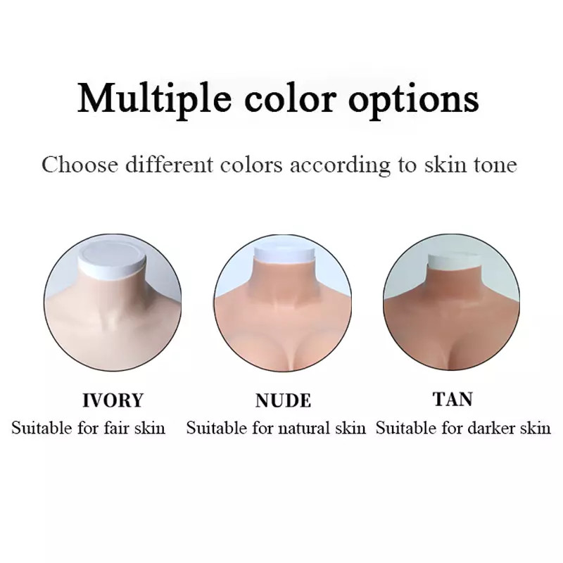 Silicone Breast Form Plate Fake Boobs Silicone Gel Filler X Cup Crossdresser