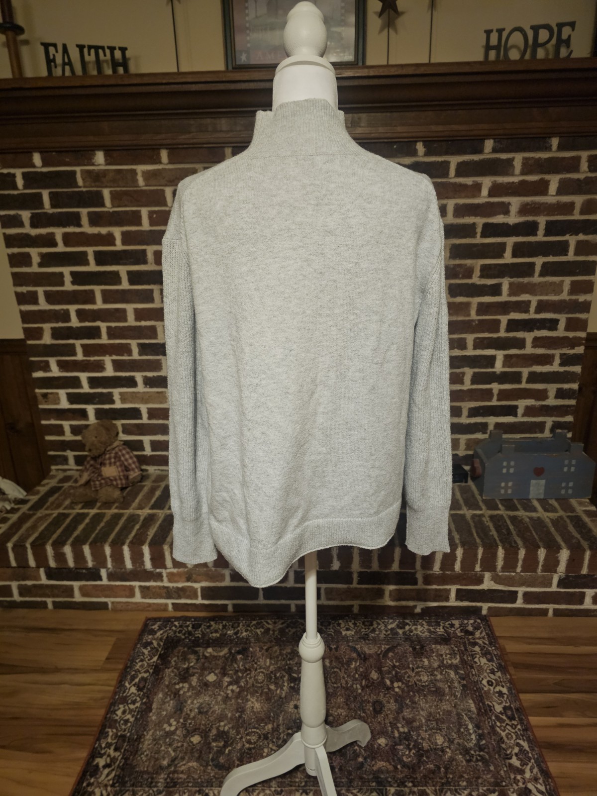 Loft French Bulldog Mockneck Puppy Dog Sweater Soft Cozy Cute Medium