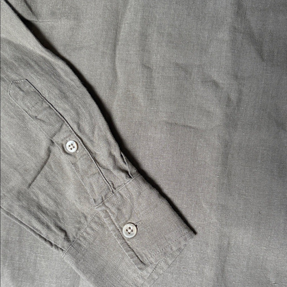 Faconnable Beige 100% Linen Shirt
