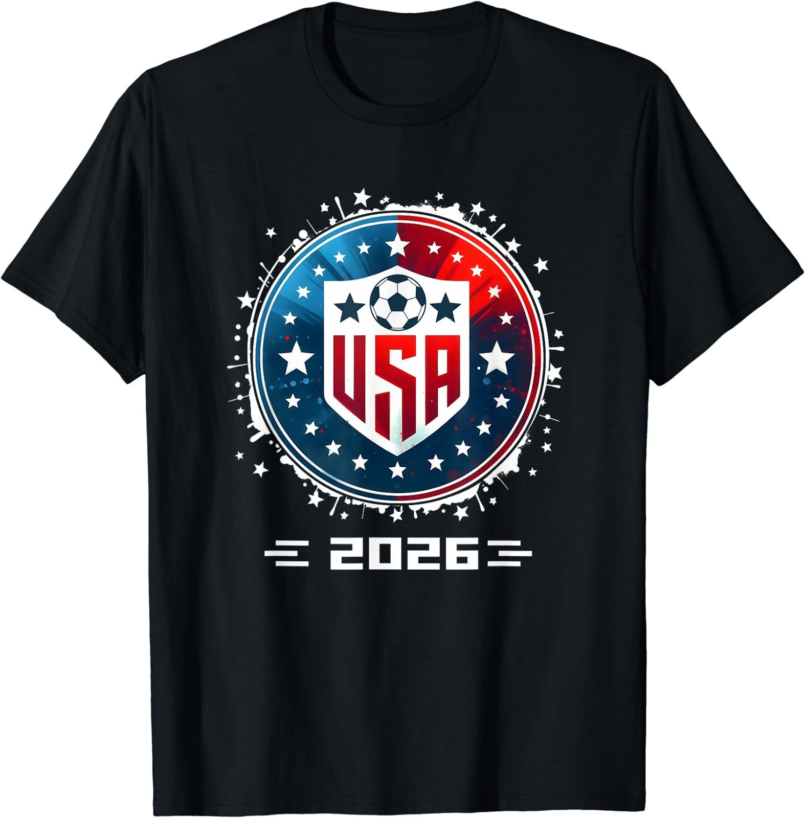 USA Soccer Player Men Soccer T-Shirt Football Fan Tee Patriotic Sports Gift