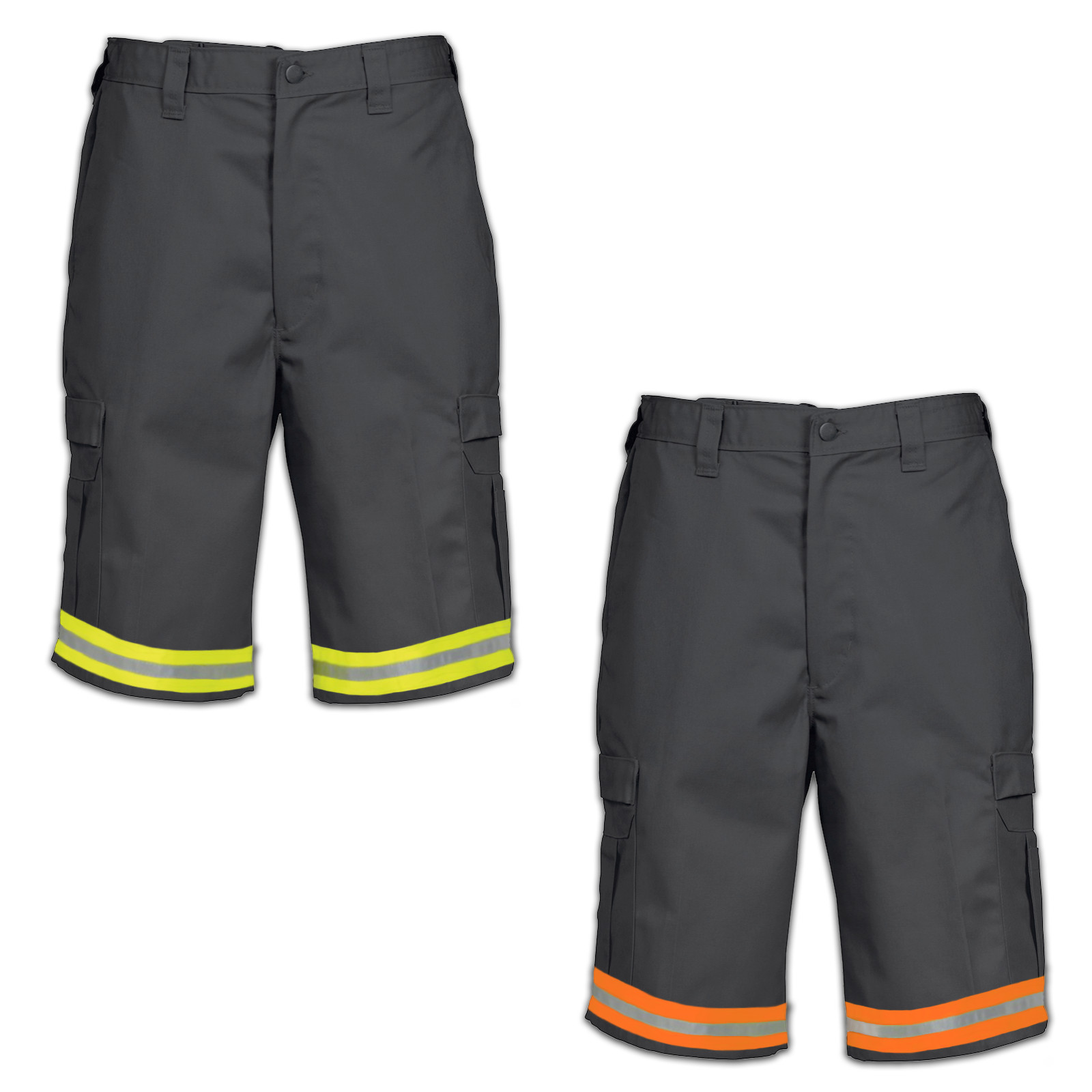 Reflective Hi Vis Cargo Pocket Work Shorts Enhanced Visibility Flex Uniform NEW