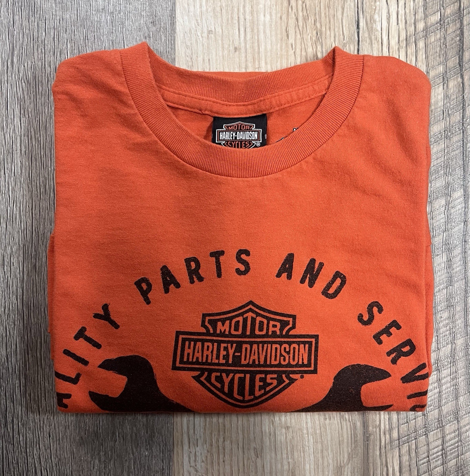 HARLEY-DAVIDSON Kill Devil Hills NC Orange Short-Sleeve T-Shirt Men’s Large