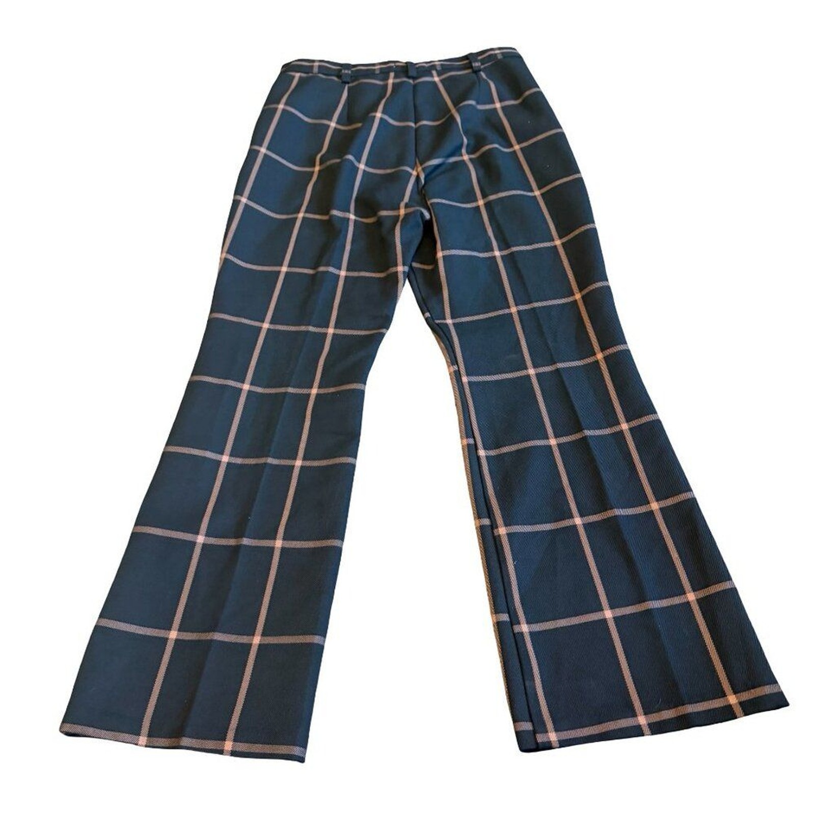 Levi’s Wool Blend Math Club Flare Black Checker Print Pants Slacks Trousers 29