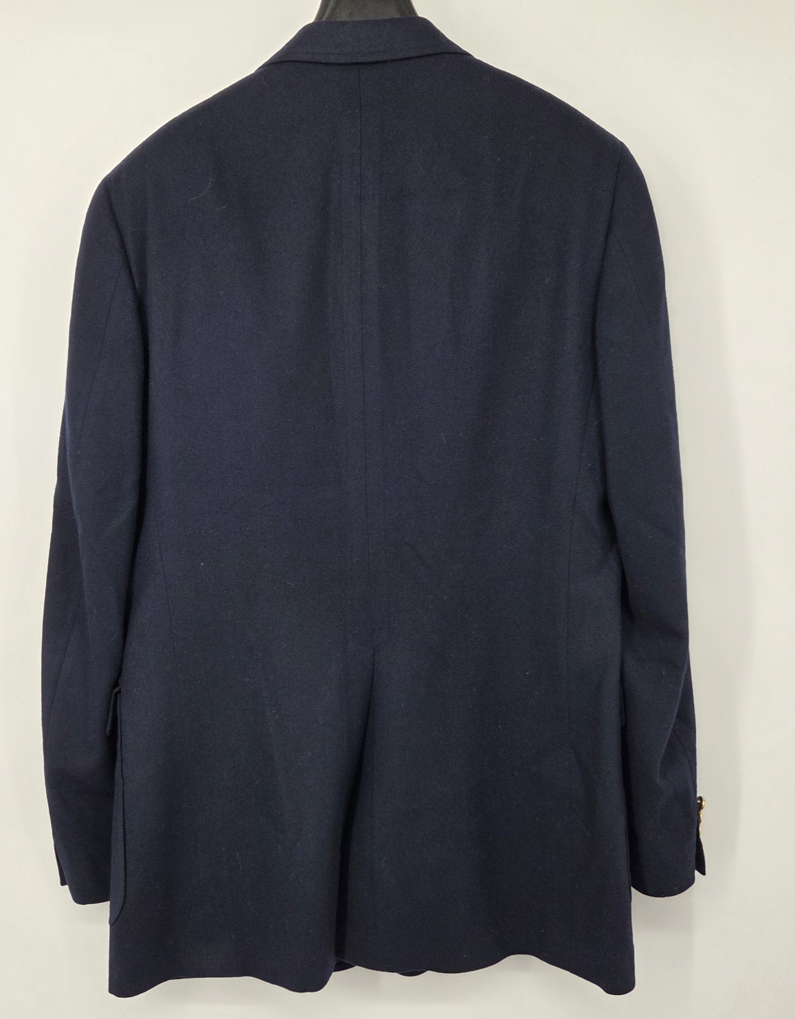 Vintage Chaps Ralph Lauren Blazer Mens Gold Button USA Navy Blue 100% Wool 46?