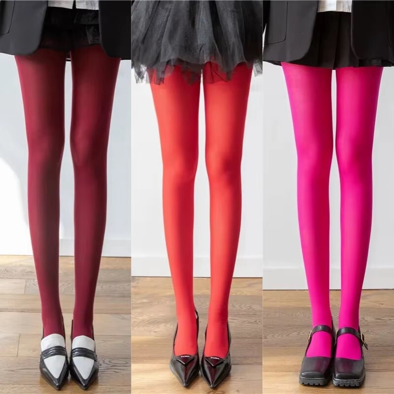 WOMEN’S CANDY COLOR OPAQUE PANTYHOSE STOCKINGS TIGHTS SEXY VELVET SLIMMING