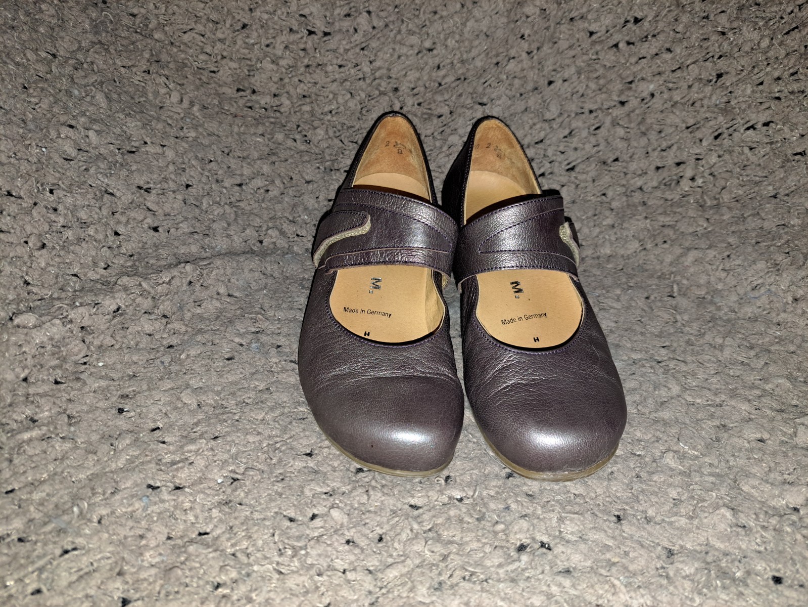 THERESIA M.-Metallic Leather Mary Janes-Strap/Heel-Size 4.5UK/6.5US-Near Mint