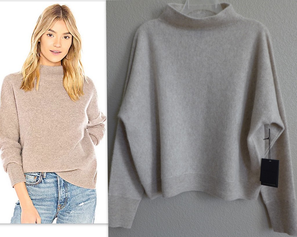 TAHARI Funnel Neck 100% 2-PLY Cashmere Sweater SOFT LUXE 5 Colors