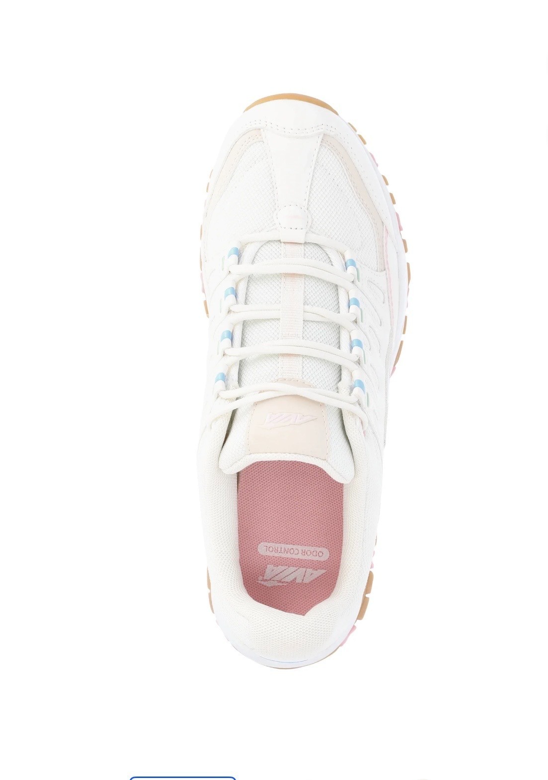 Avia Women’s Elevate Athletic Walking Shoes White/Gum Multi Pastel Memory Foam L