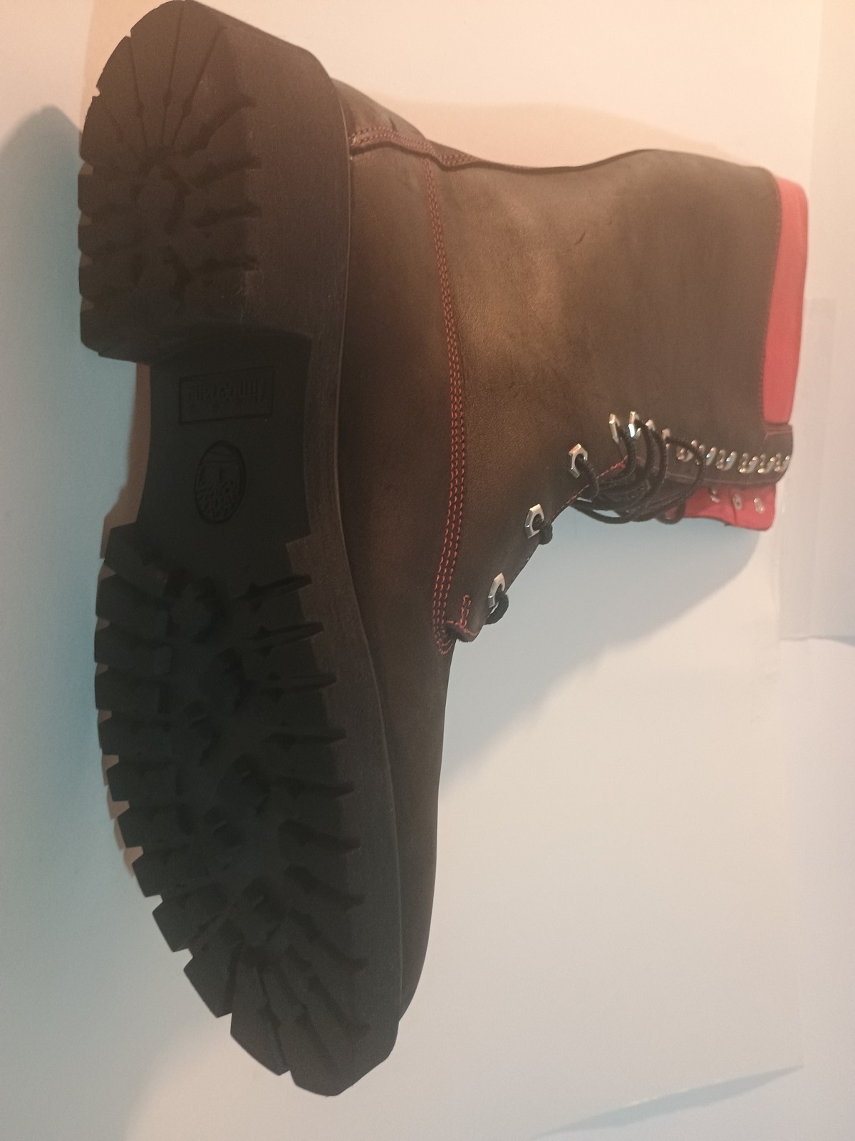 Timberland Premium DYO 14″ Tall Waterproof Boots Black/Red Women’s 11 NIB