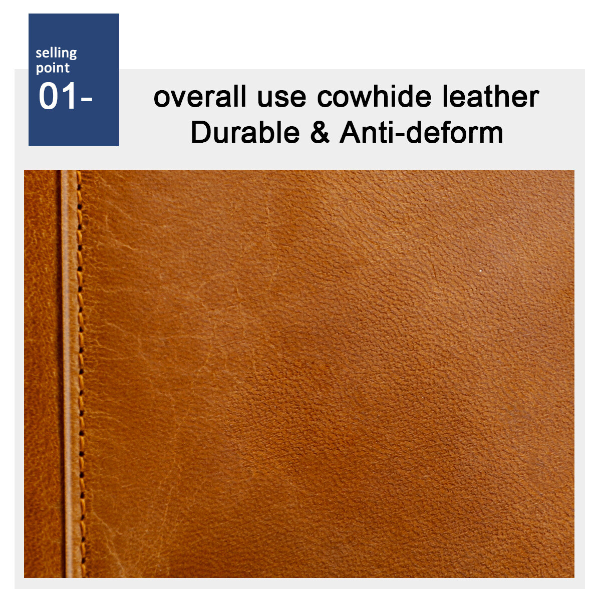 Genuine Leather Wallets For Men Slim Minimalist Trifold Wallet RFID Blocking