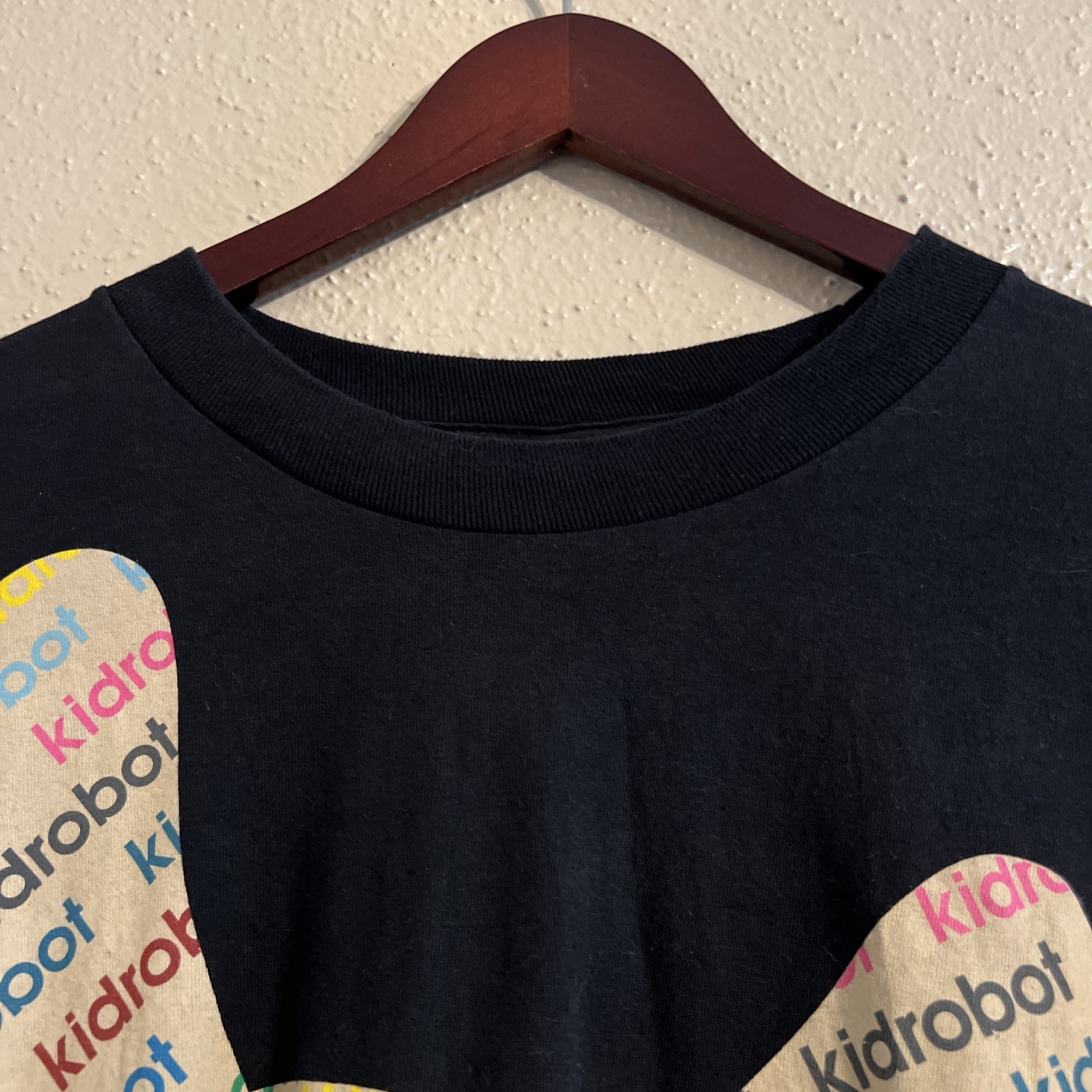 Kidrobot Bunny Logo Graphic T-Shirt Mens XXL Black Multicolor Streetwear Big
