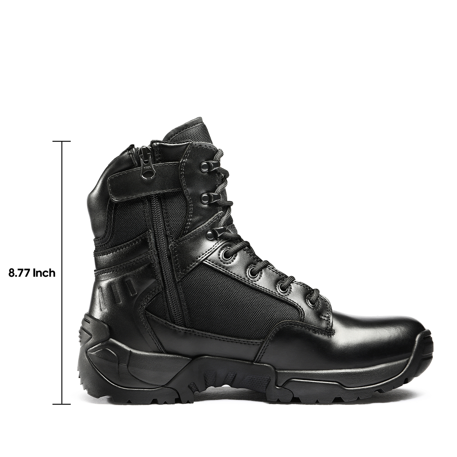 NORTIV8 Men’s Military Tactical Work Boots Side Zipper Hiking Combat Boots Shoes