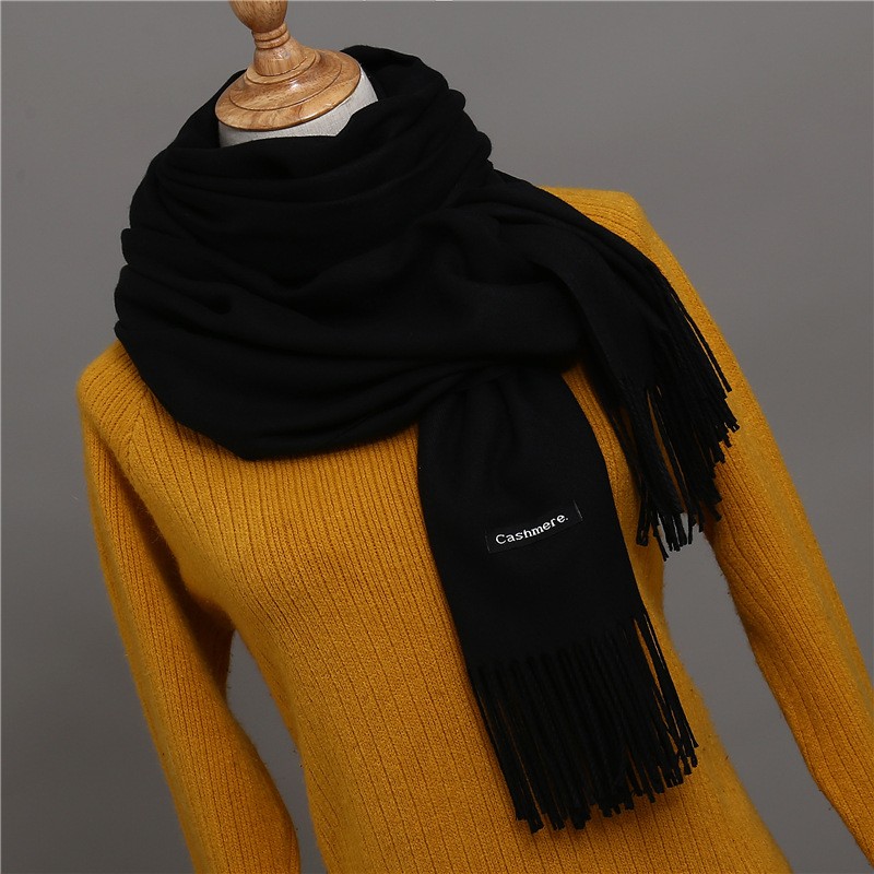 Womens Mens 100% Cashmere Scotland Oversized Blanket Wool Scarf Shawl Wrap Solid