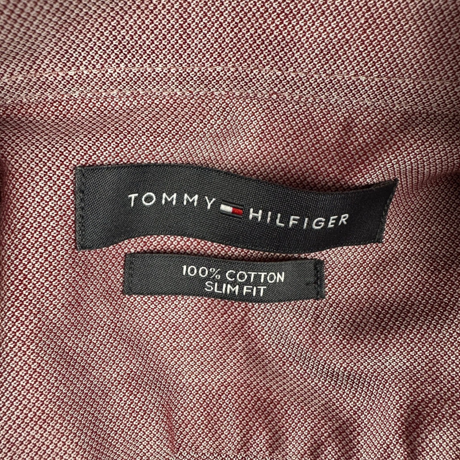 Tommy Hilfiger Dress Shirt Mens XL Slim Fit Cotton Long Sleeve Button Down