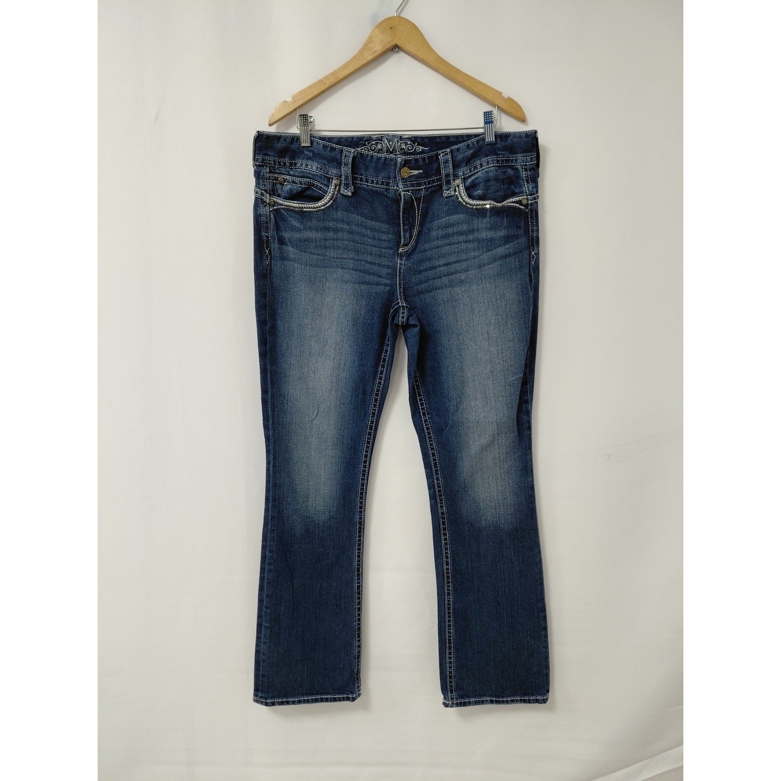 Maurices Premium Jeans Blue Denim Mid Rise Mid (10-12 in) Regular Size 15/16