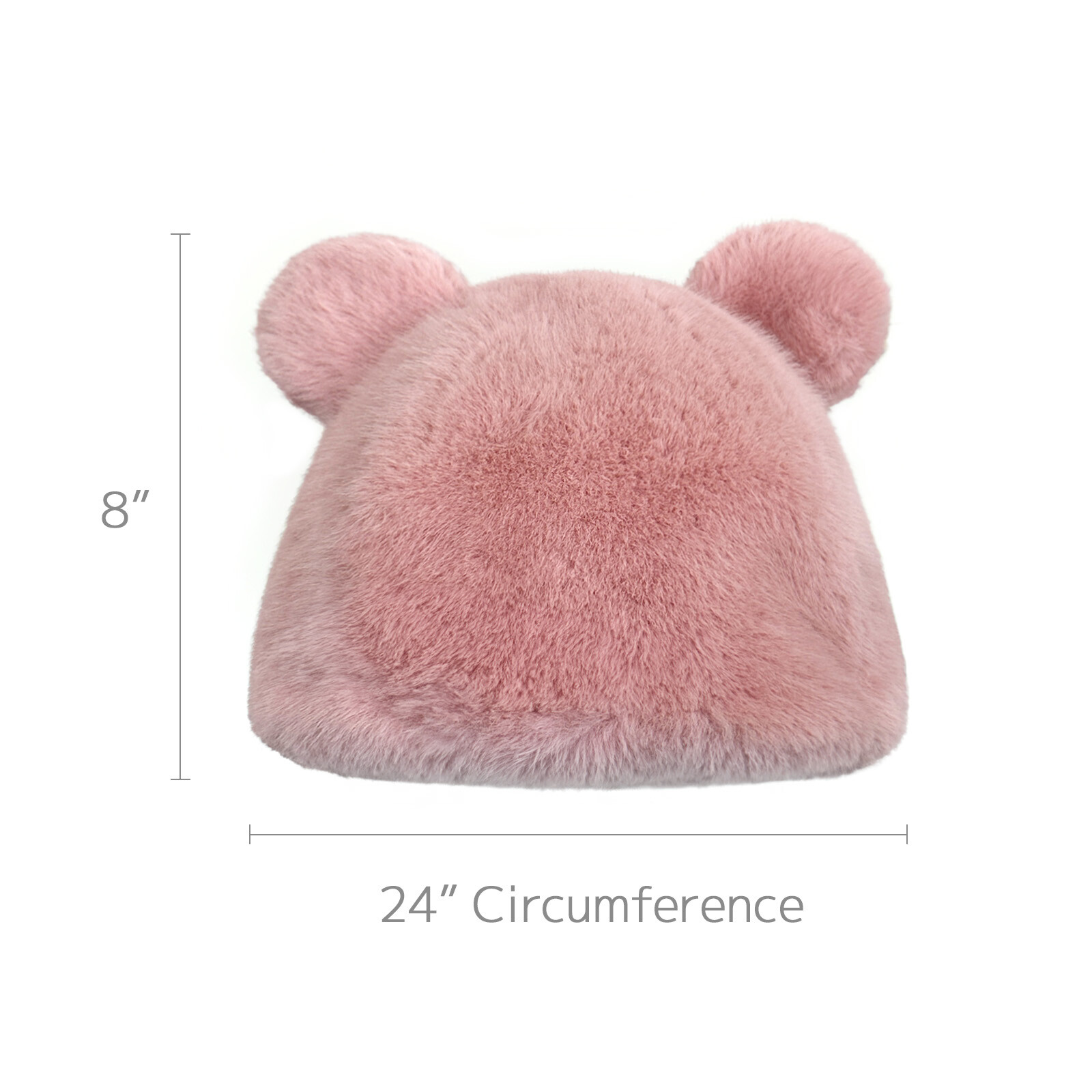 Wrapables Faux Fur Fluffy Bear Ears Winter Beanie Hat