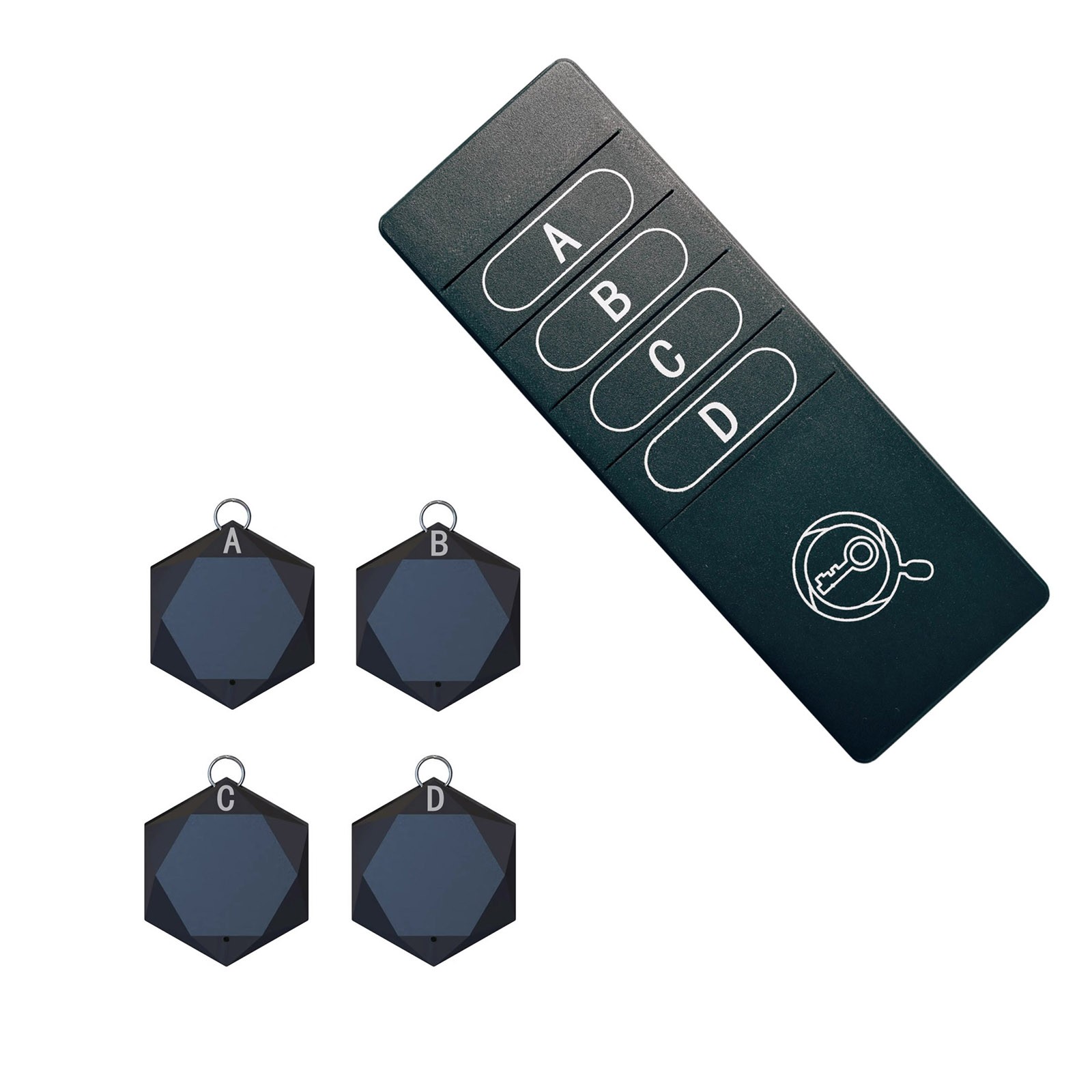 4-in-1 ABS Wireless Alarm Key Finder Anti Lost Tag Tracker Wallet Locator