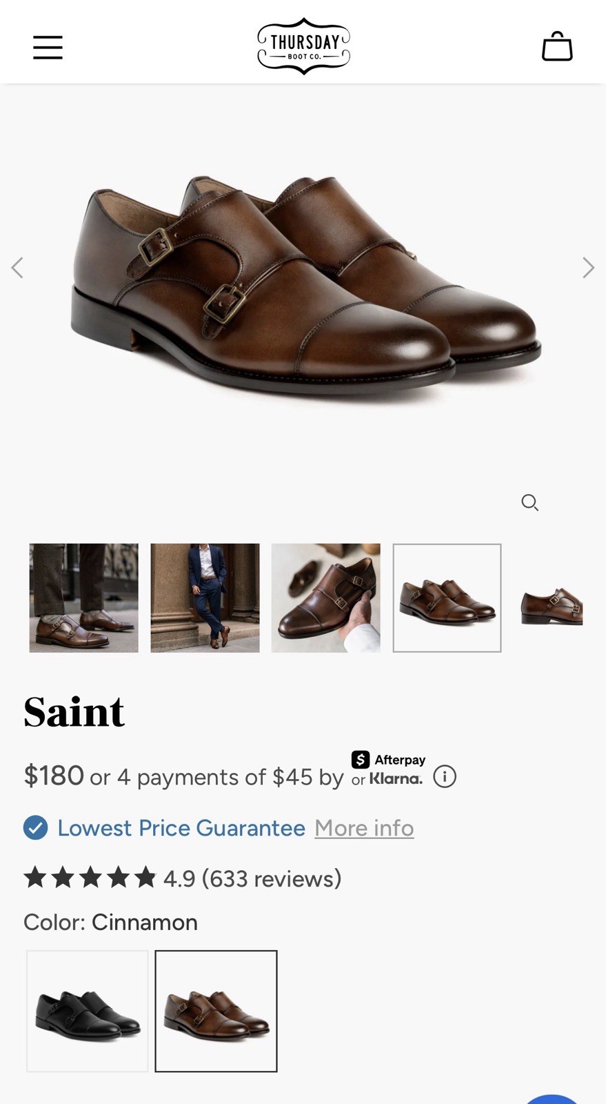 THURSDAY BOOT CO SAINT Cinnamon LEATHER DOUBLE MONK STRAP DRESS SHOES MENS 15
