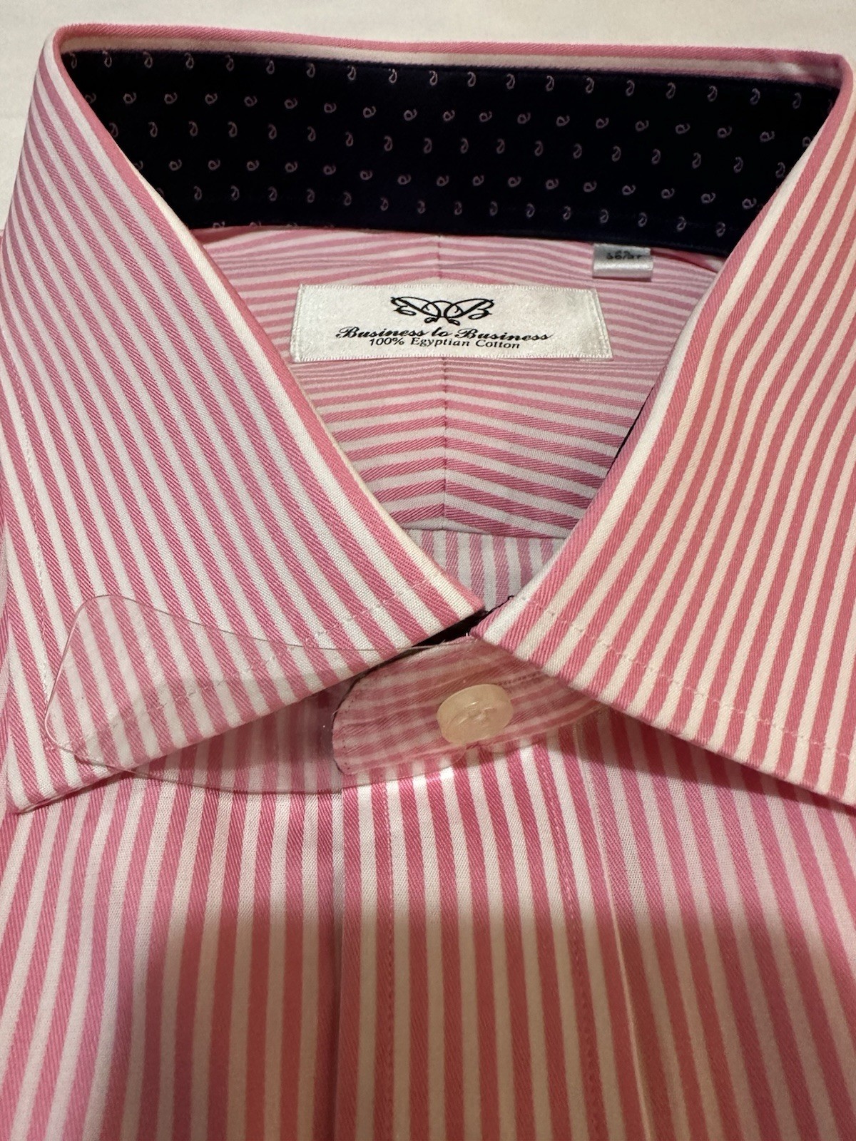 NWOTs Business to Business Men’s Dress Shirt 45-17 3/4-36/37 Long Sleeve Striped