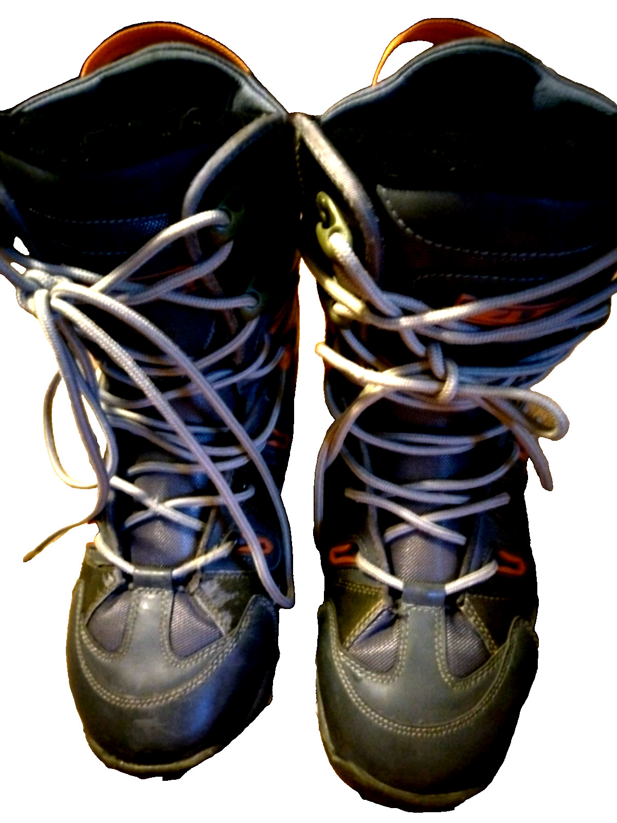 Men’s Zuma Snow Boots Size 10 Charcoal Grey Orange Trim Ties Lace up