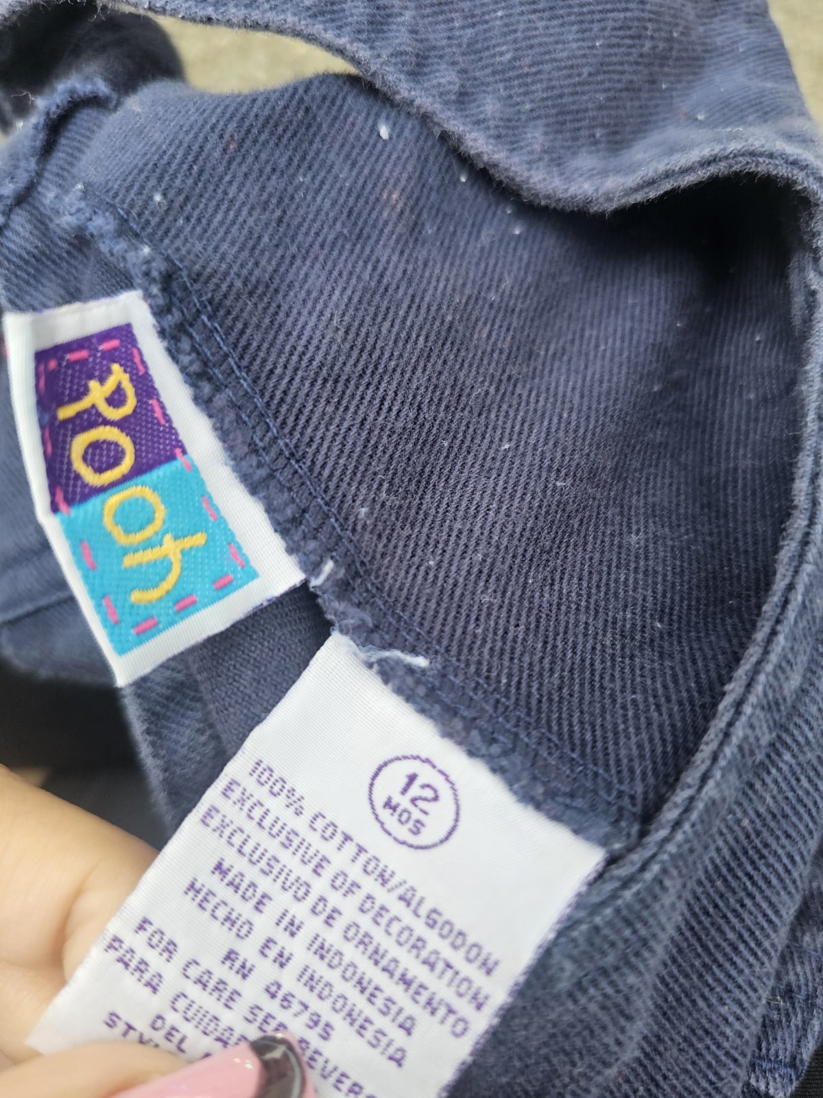 Infant Vtg Winnie The Pooh Tigger Embroidered Denim Short Overalls 12 months
