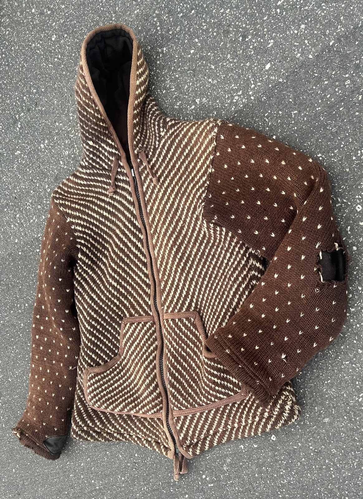VTGLaundromat Nepal Wool Fully Lined Full Zip Jacket Size M Southwestern Pattern