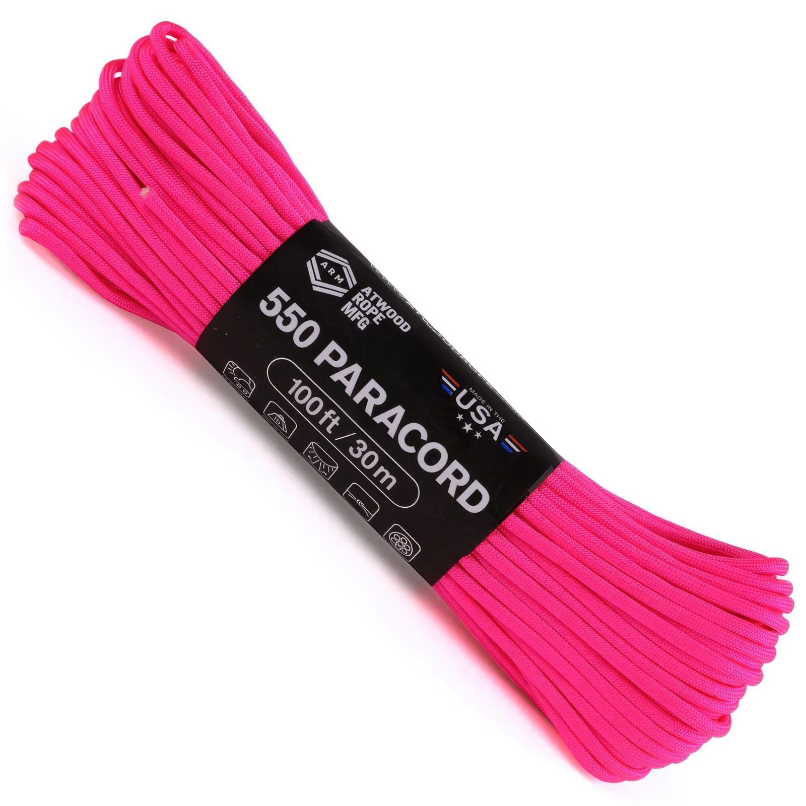 Pair of Shoelaces 550 Paracord 4mm Type III 7Strand ATWOOD USA 40+ colours