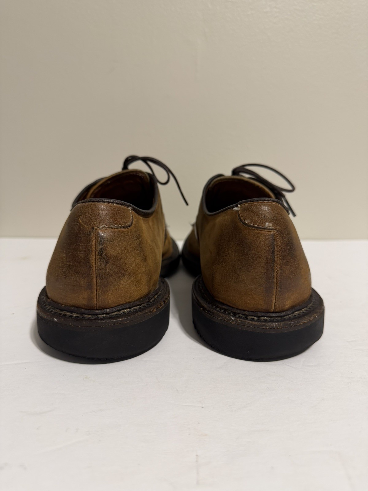 Allen Edmonds Berkshire Men’s Tan Suede Brown Leather Saddle Oxford Size 12 D