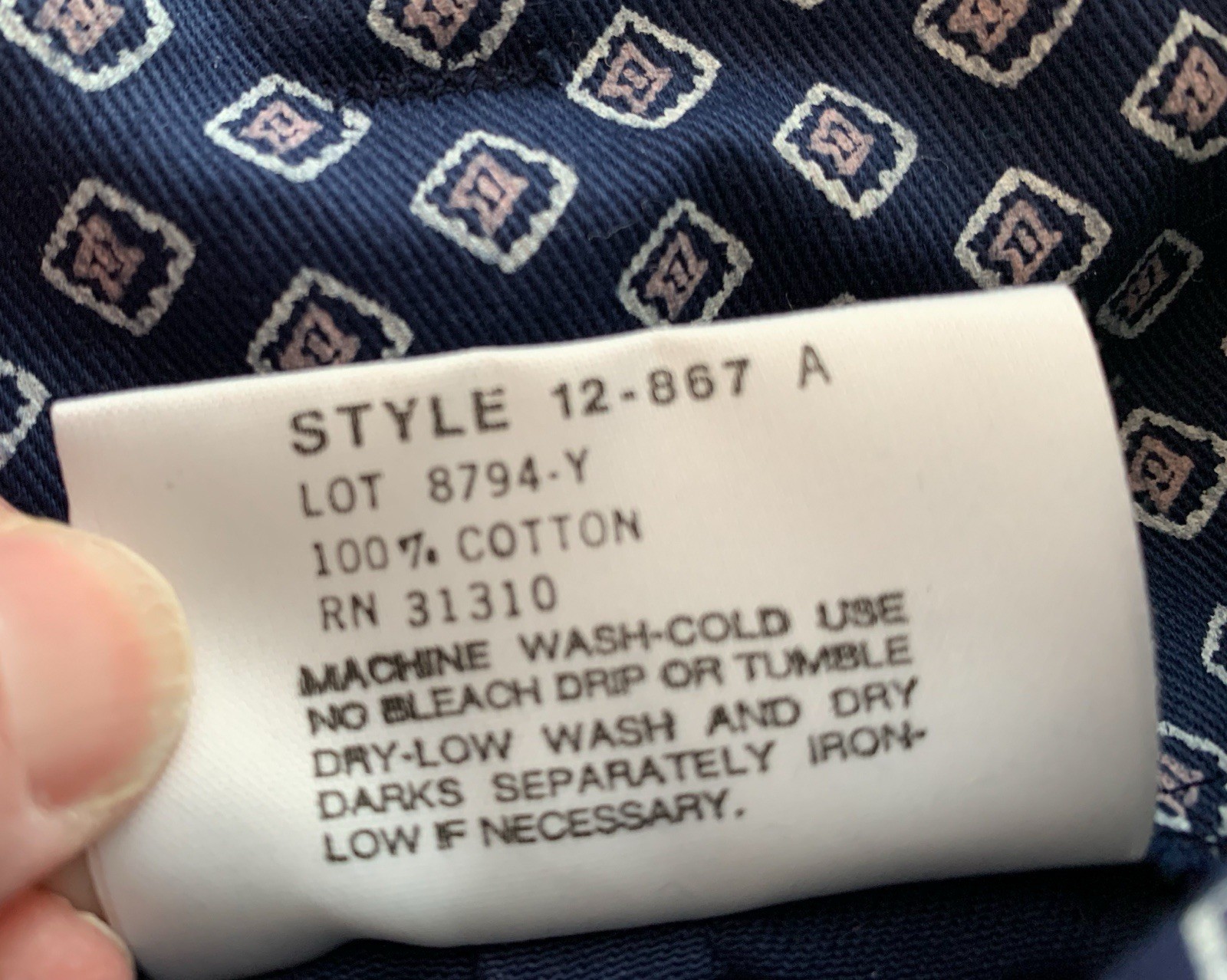 Vintage A Buyer California Sz 3 Geometric Belted A-line Navy Blue Skirt Made USA