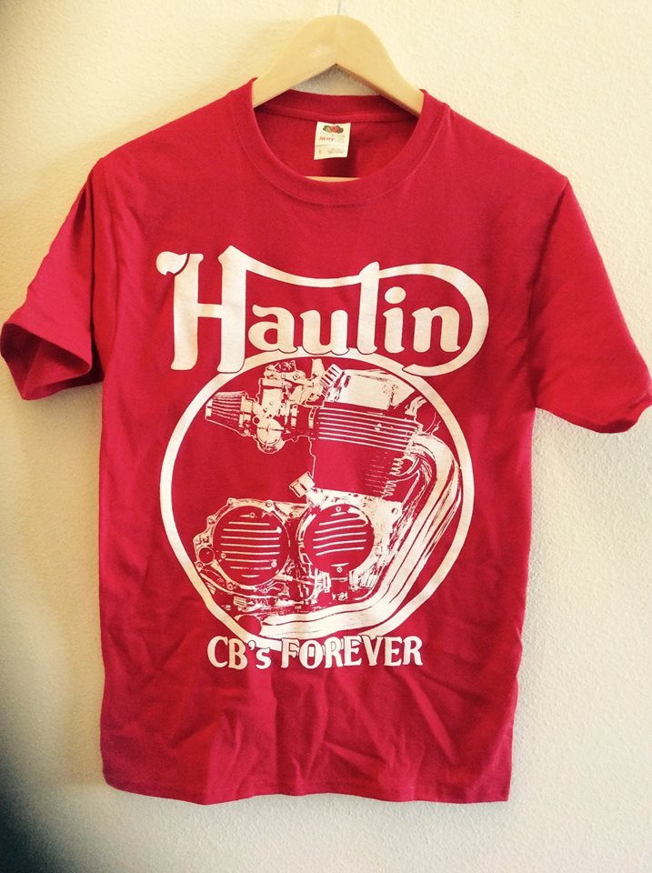 Haulin’ CB Forever Honda motorcycle engine t shirt 750 550 patch chopper bobber