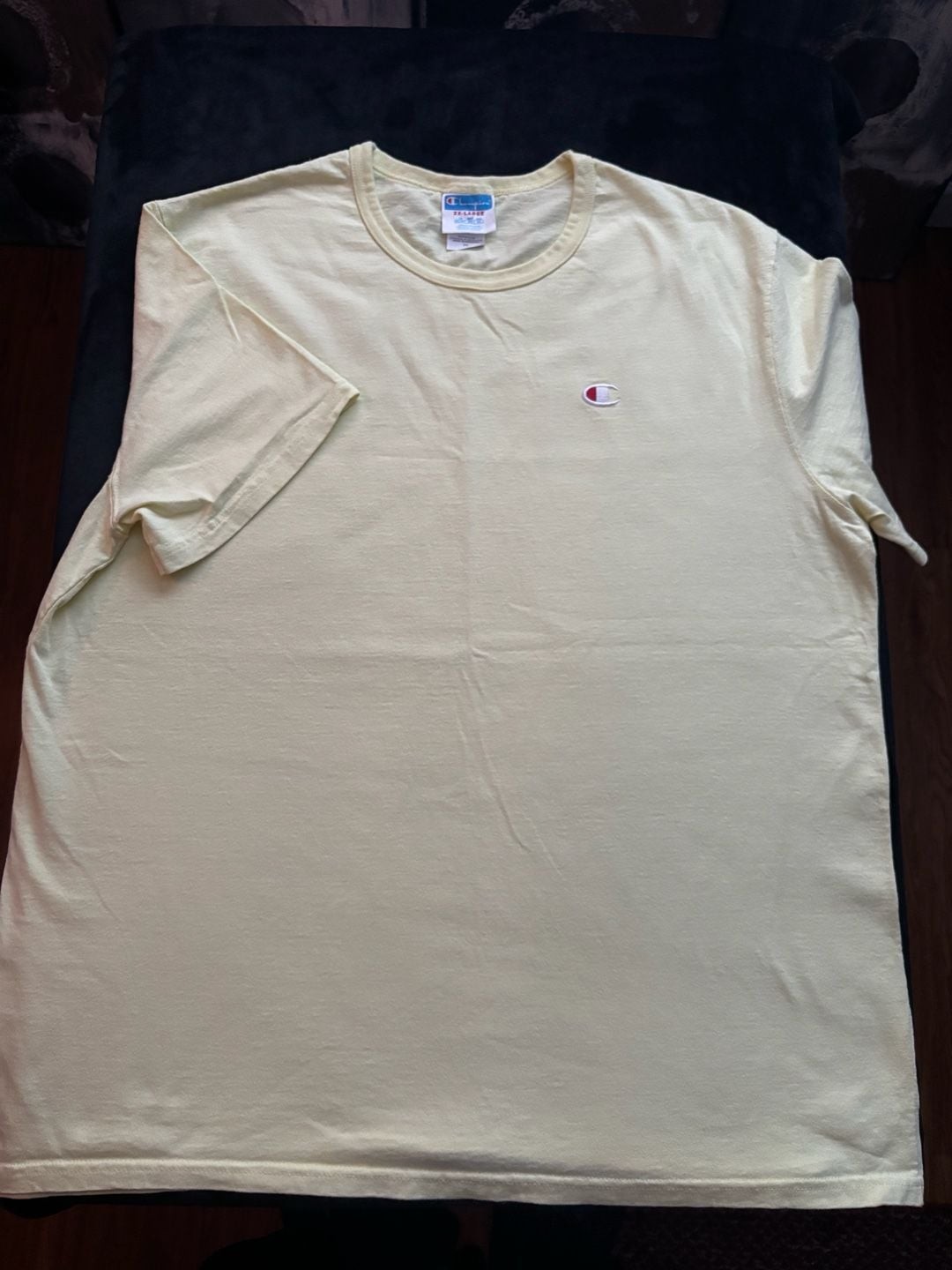 Champion Classic C Logo T-Shirt in Pale Yellow