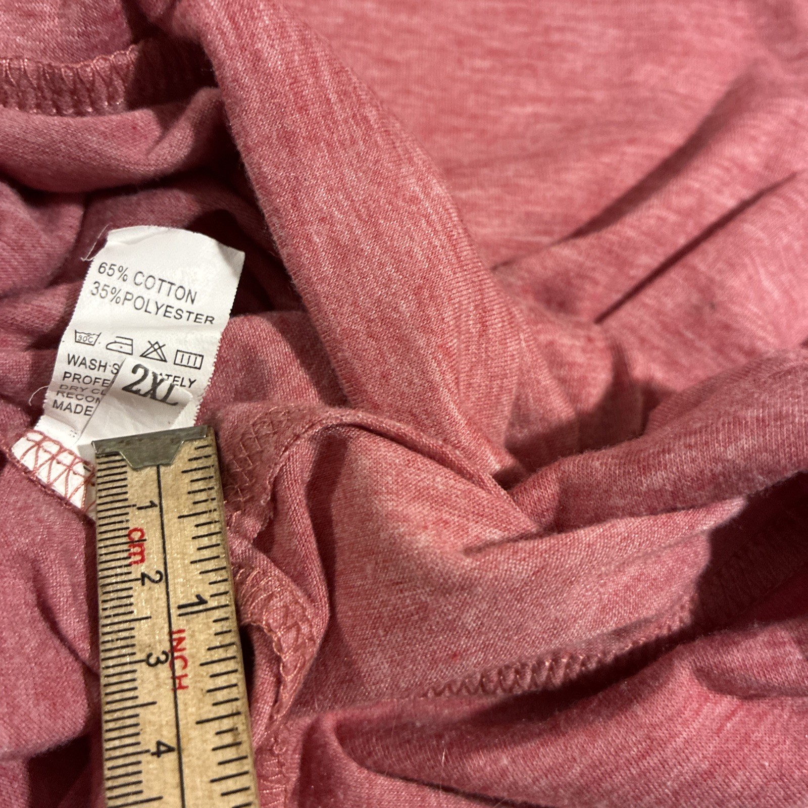 Unbranded Women’s Shirt Red Long Sleeve Top Round Neck Pullover Pocket Detail